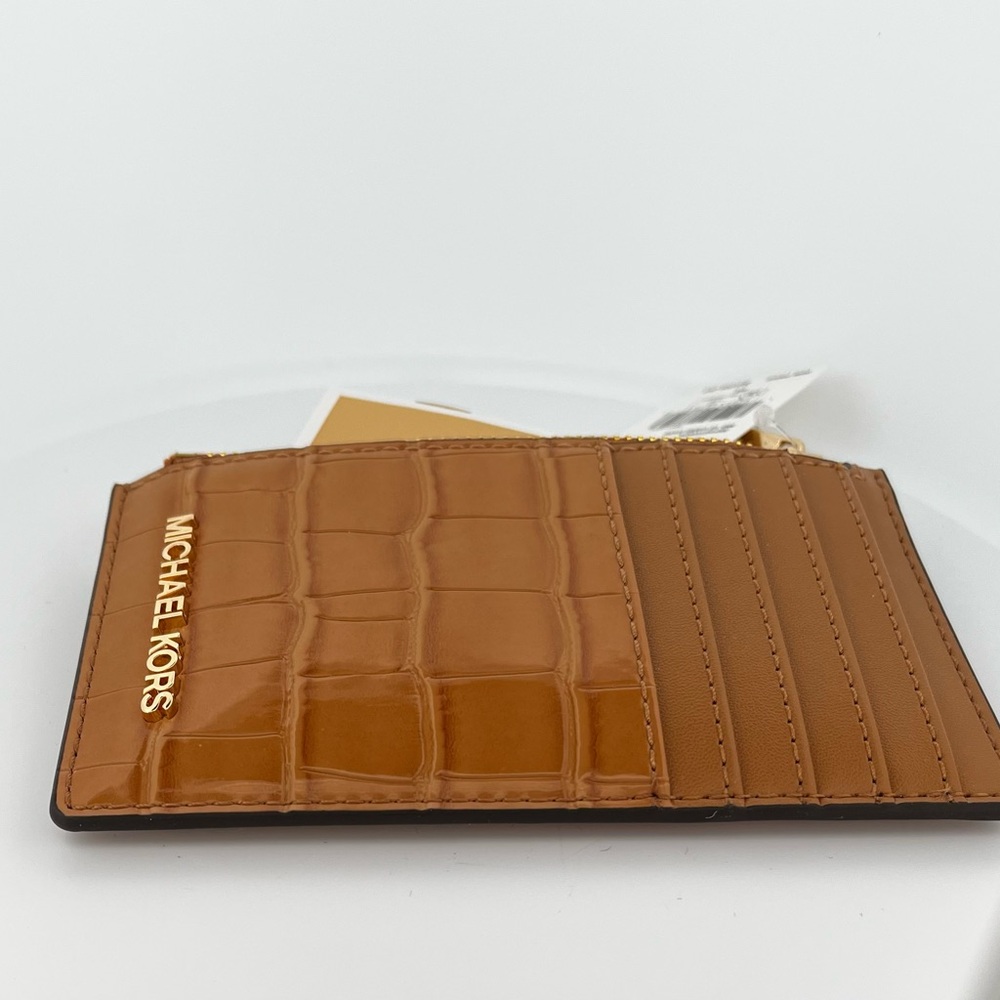 Michael Kors Tan Croc-Embossed Wallet